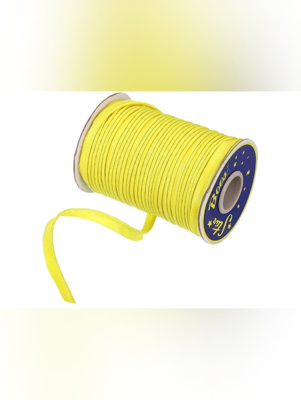 Yellow Bias Trim For Sewing And Crafts 10mm By 55 Yards Long